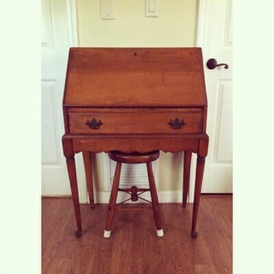 Small Secretary Desk, Stool